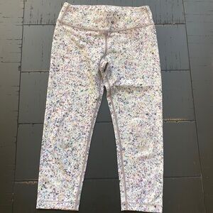 Athleta Girl - Girls Capri Leggings, multi-colored speckled, size Meduim (8-10)